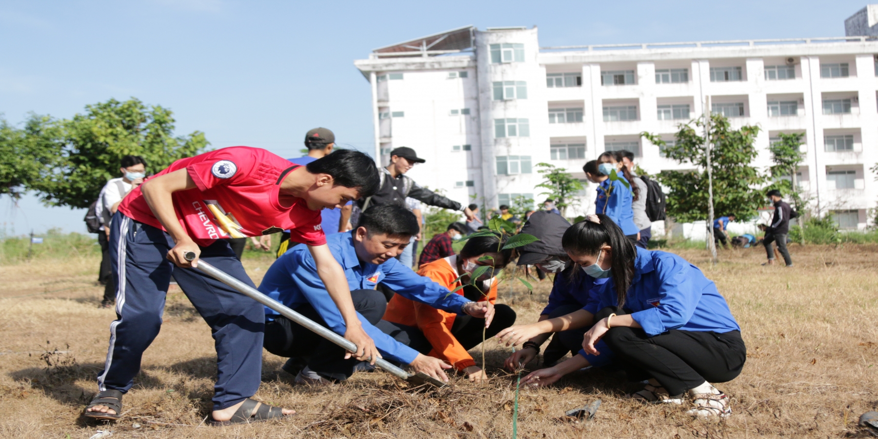 Hơn 100 đoàn viên, thanh niên tham gia Tết trồng cây