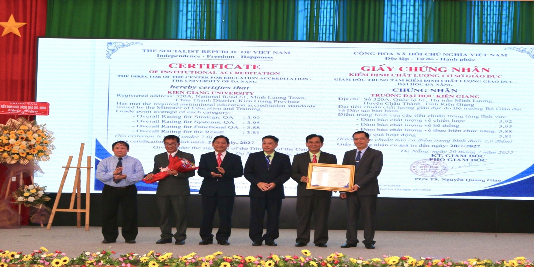 Trường Đại học Kiên Giang đạt kiểm định chất lượng cơ sở giáo dục