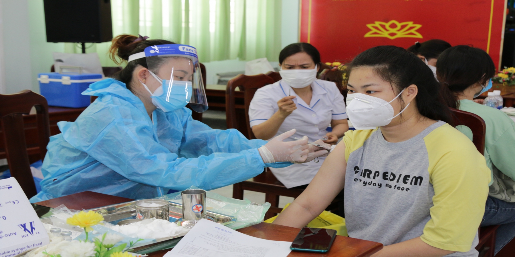 99,8% sinh viên Trường Đại học Kiên Giang đã tiêm ngừa vắc-xin phòng Covid-19