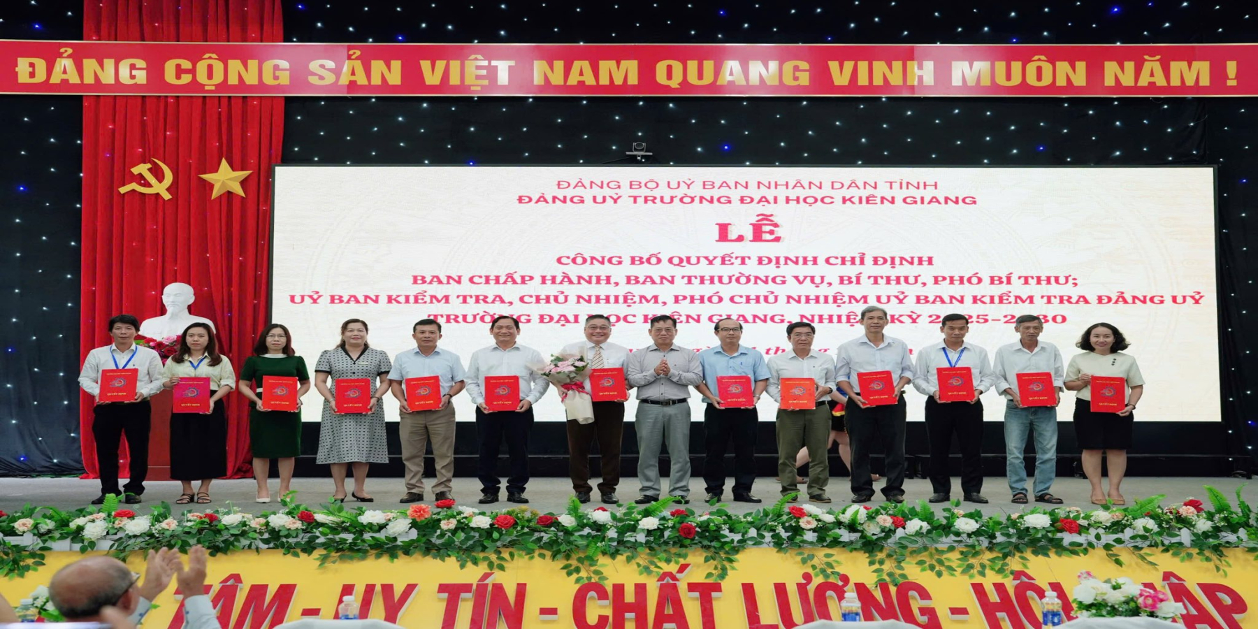 TRƯỜNG ĐẠI HỌC KIÊN GIANG CÔNG BỐ QUYẾT ĐỊNH CHỈ ĐỊNH BAN CHẤP HÀNH, BAN THƯỜNG VỤ, BÍ THƯ, PHÓ BÍ THƯ VÀ ỦY BAN KIỂM TRA ĐẢNG ỦY NHIỆM KỲ 2025–2030