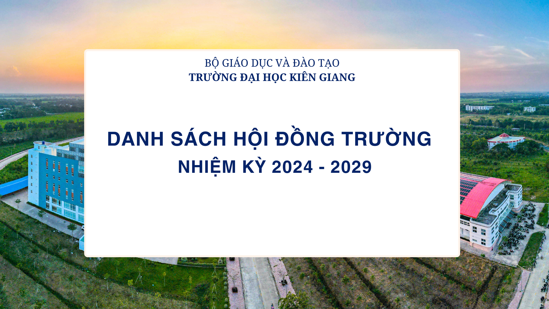 Danh sách Hội đồng Trường Nhiệm kỳ 2024 - 2029